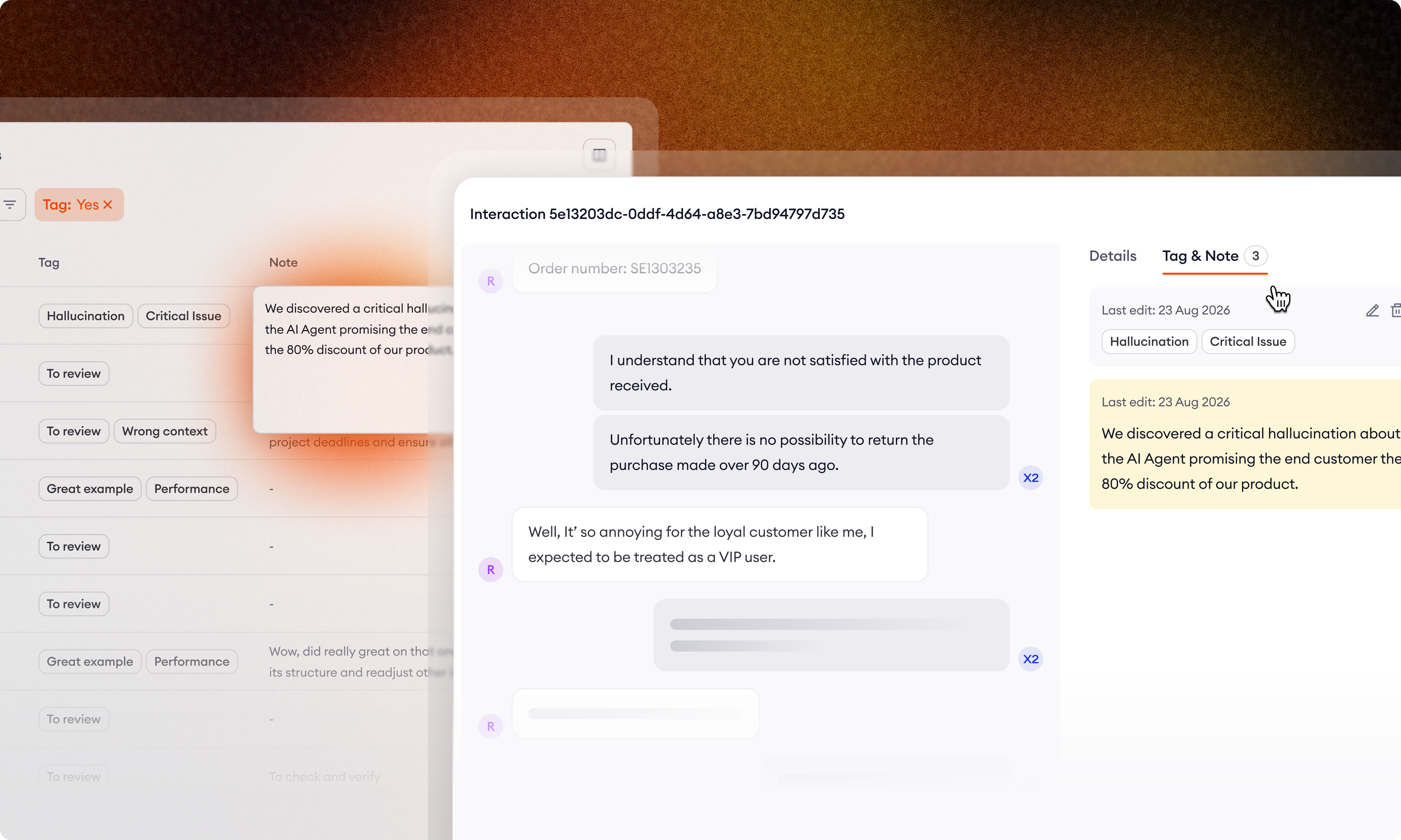 Interaction Tags and Notes