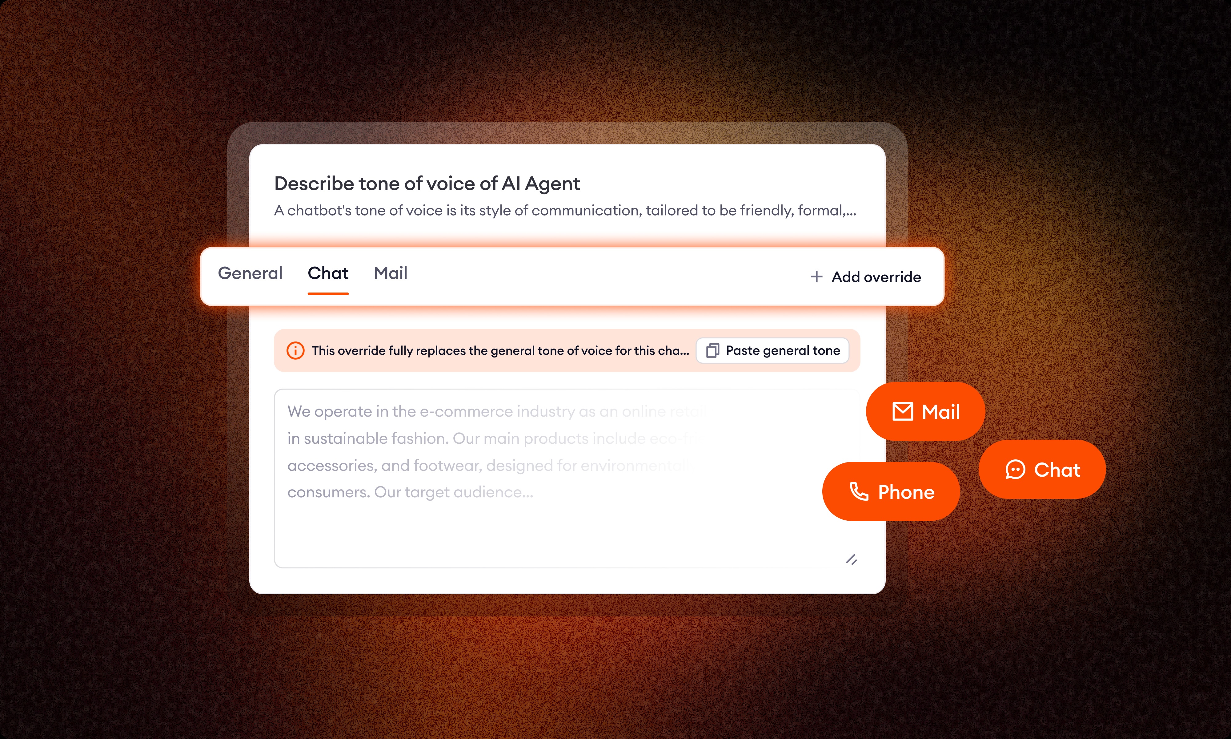Personality per channel — now easier to configure